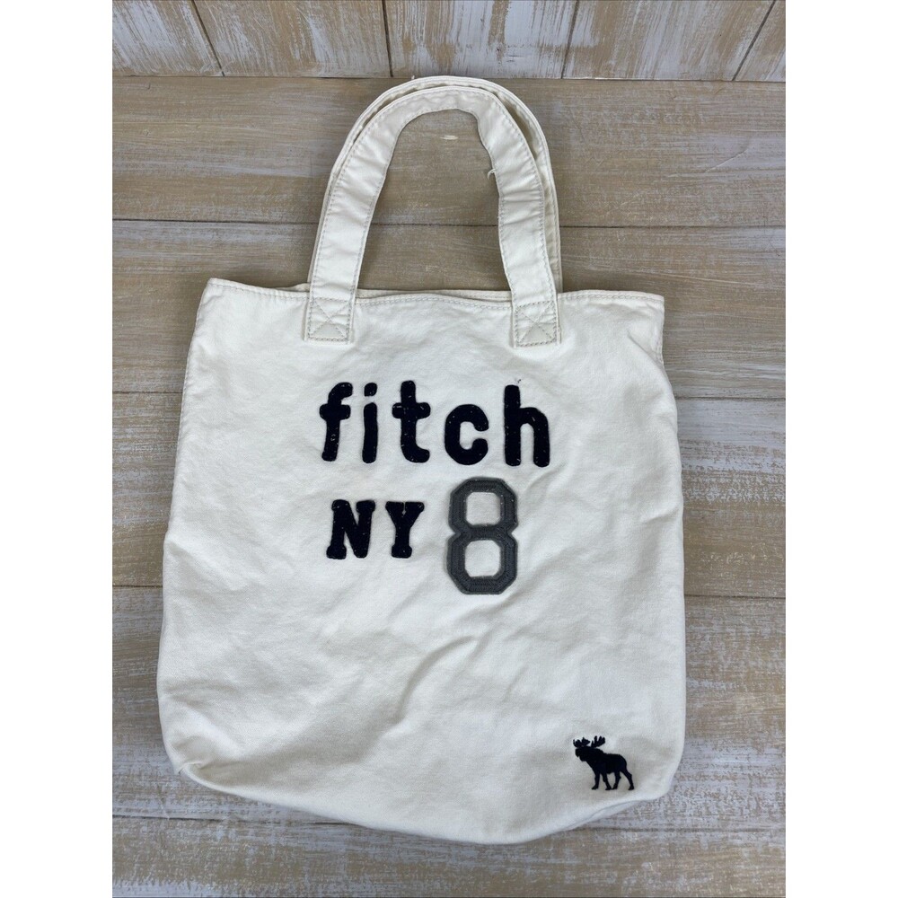 Abercrombie Kids "Fitch 8” NY 15” Tote Bag Double Handle w/ Embroidered Moose